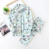 2026 kimono femme maple leaf pajama sets women 100% gauze cotton long sleeve casual sleepwear women pyjamas autumn hot sale - Image 6