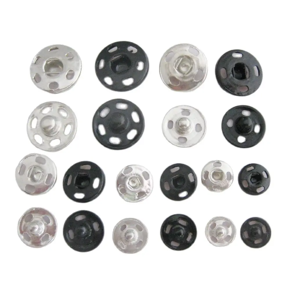 1 Card Iron Fastener Snap Buttons For Garment Round 5 Sizes DIY Sewing Accessories 2