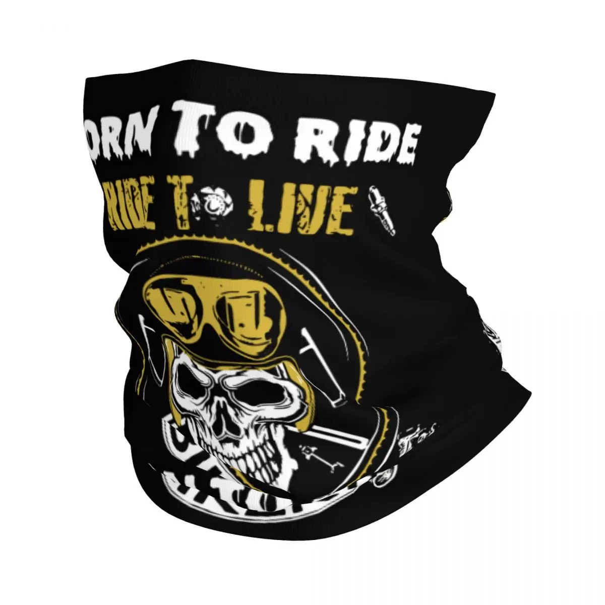 

Bikers Born To Ride Bandana Neck Cover Printed Motorcyclist Wrap Scarf Warm Cycling Scarf Running Unisex Adult Winter