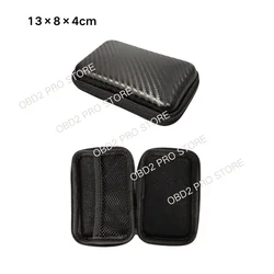 Universal Car Repair Tool Storage Bag - Carbon Fiber Pattern with Zipper Closure (13x8x4cm)