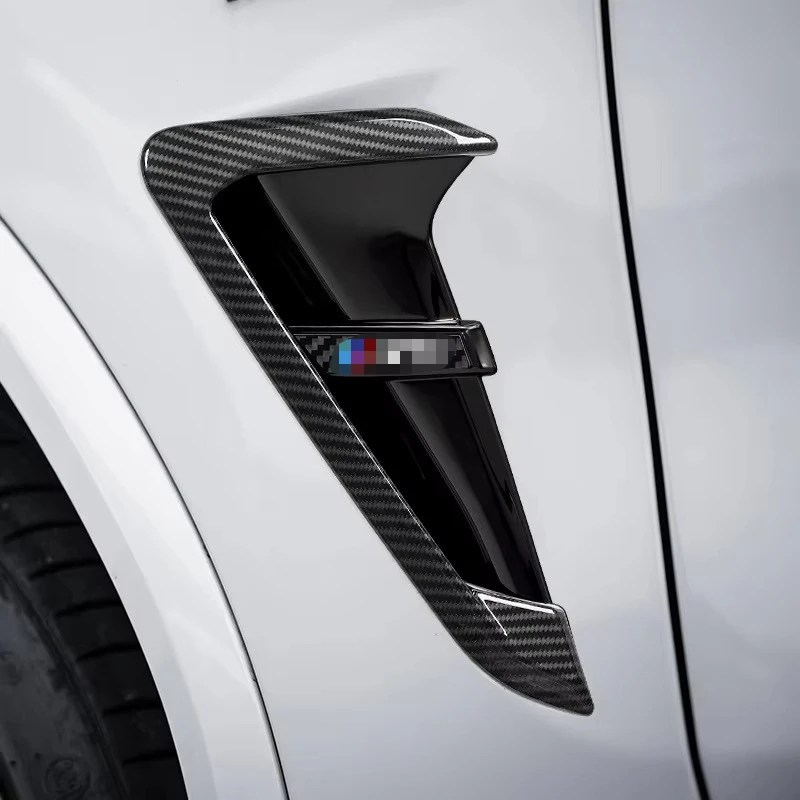 2Pcs/set ABS Car Front Fender Side Air Vent Cover Trim Car-styling for BMW X3 G01 X4 G02 Shark Gills Car Accessories