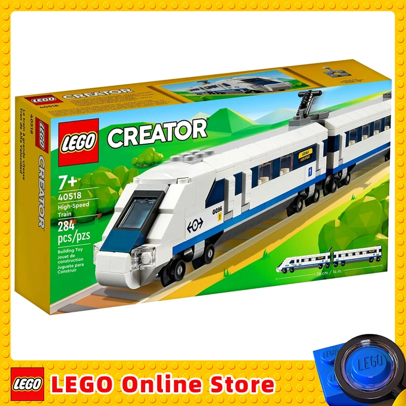 LEGO Creator High-Speed Train 2 Connected Carriages One of Which Contains The Driverâs Compartment and Has A Sloped Front 40518