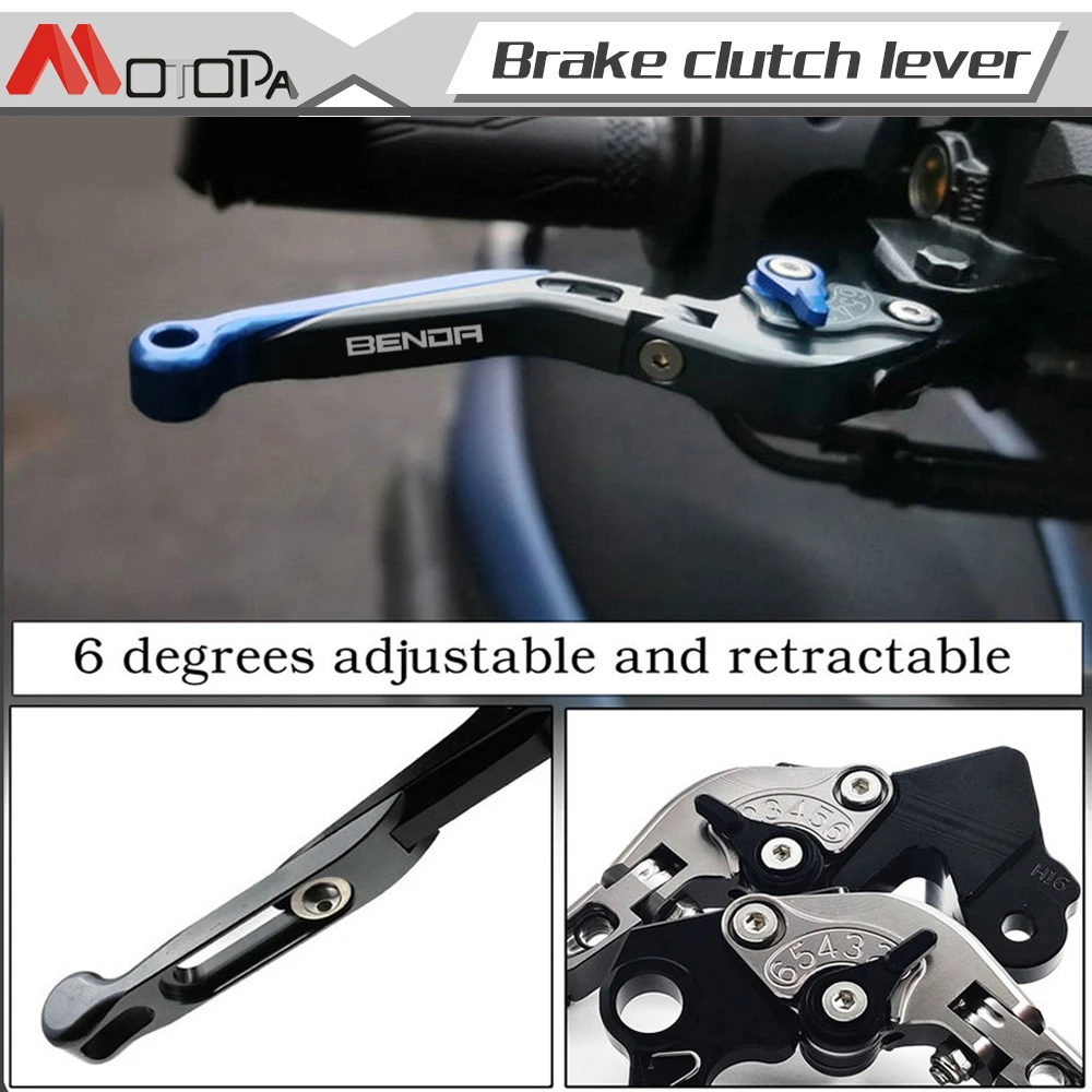 Motocicleta bd300 alavancas de freio embreagem lidar com adjustble à prova queda proteger acessórios para benda bd300 bd 300
