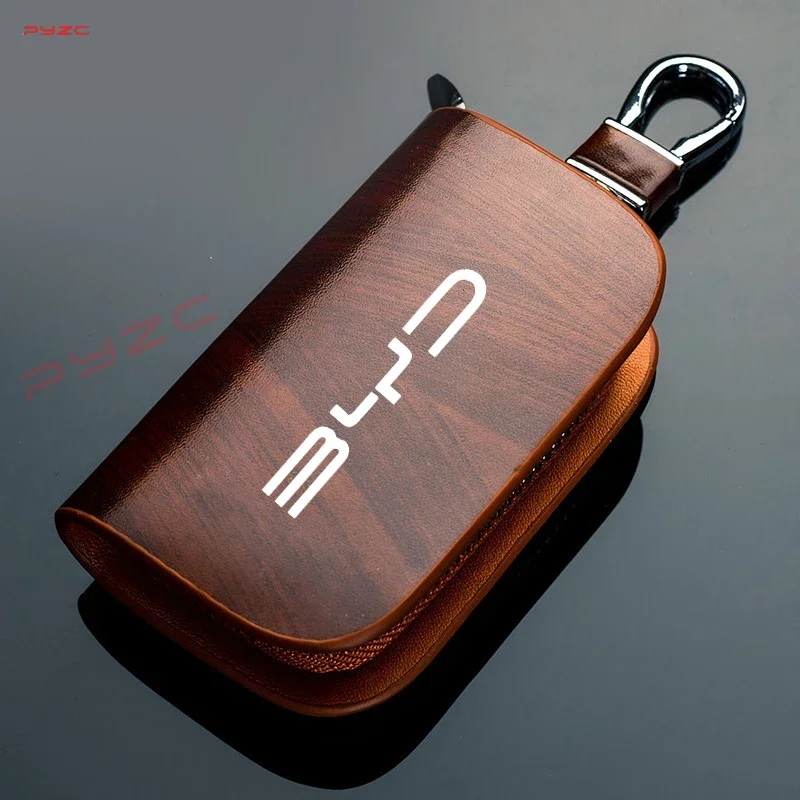 For BYD M6 G3 G5 T3 13 F3 F0 S6 S7 E5 E6 L3 tang Fashion Vintage Genuine Leather Wallet Key Holder Housekeeper Keys Organizer