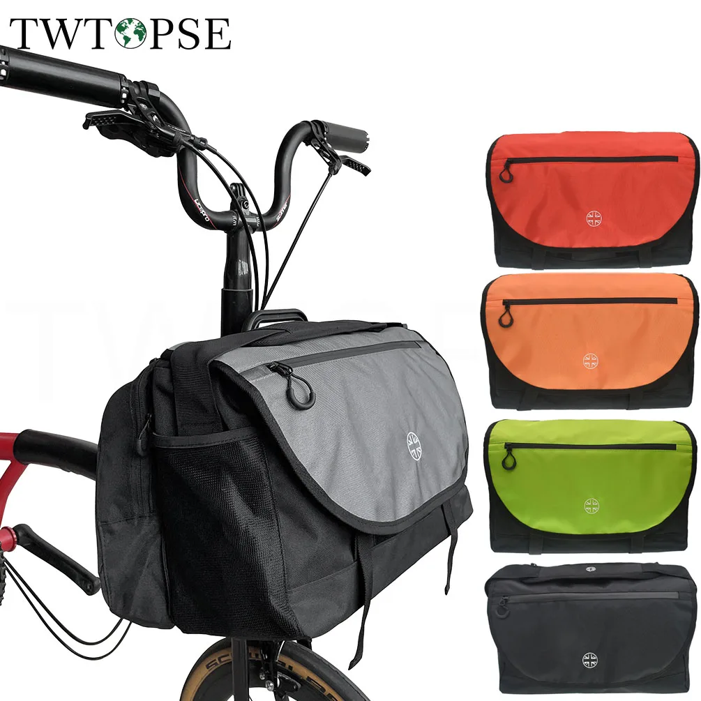 

TWTOPSE 15L Bike S Bag For Brompton 3SIXTY PIKES Folding Bike Bicycle Fit 14 Inch Laptop With Rain Cover Classic Messenger Bag