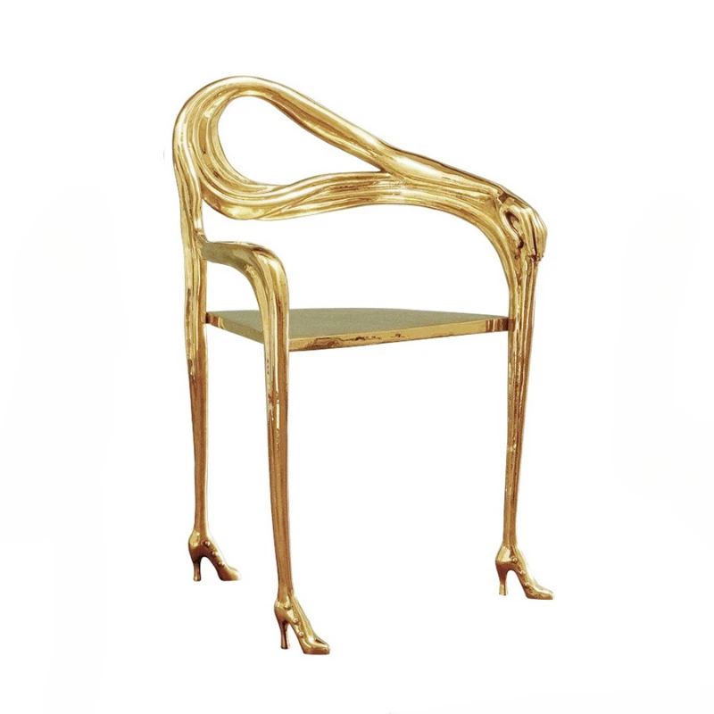 

Simple, modern, luxurious art, brass, hand and foot villas, office dining chairs, and irregular adult leisure chairs J