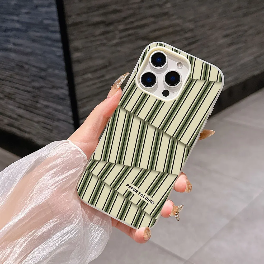 Fashion Vertical Striped Print Silicone Phone Case