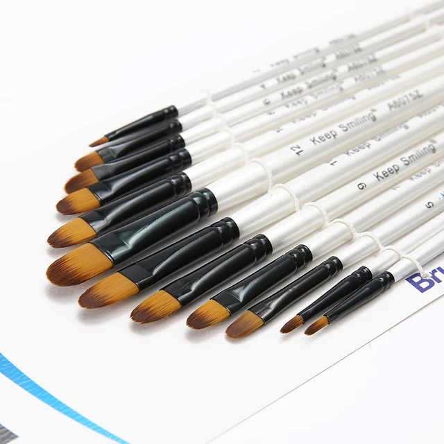 Art Supplies Oil Paint Brushes  Brushes Painting Supplies - 4-12 Pcs Paint  Brushes - Aliexpress