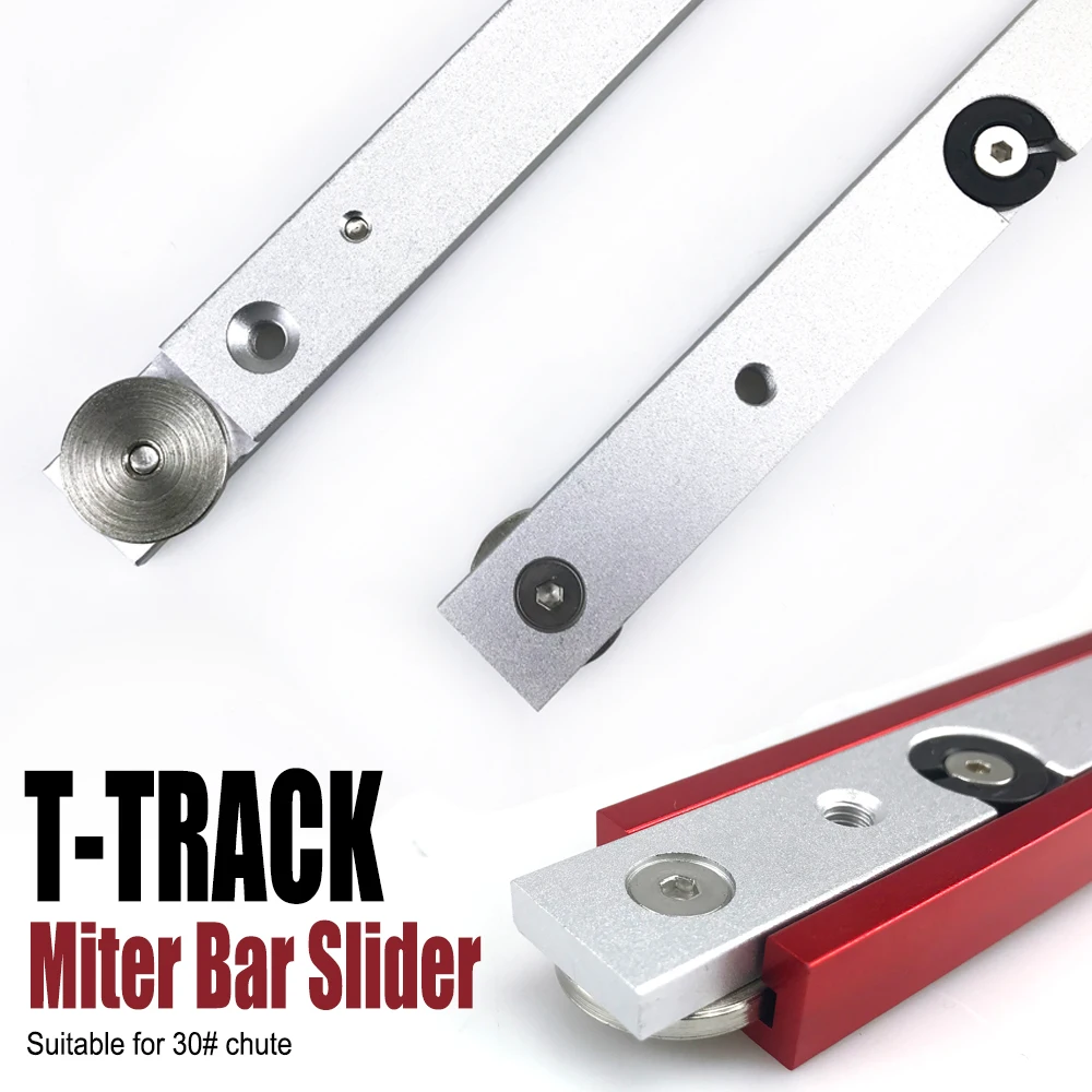 Durable T Tracks Hardware Red Woodworking T Slot Slider Practical Pusher Modification Metal Miter Tool Bar Limit