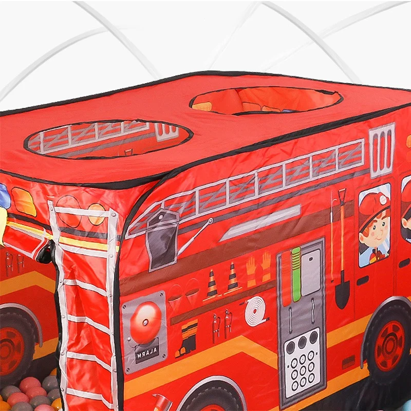 Children Tent Kids Play Tent Toy Foldable Playhouse Cloth Fire Truck Police Car Game House Bus