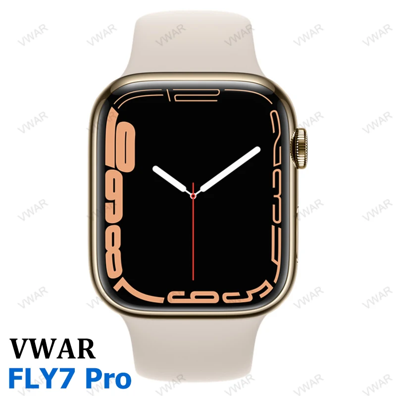 Vwar FLY7 Pro Smart Watch Series 7 Always on Display NFC Bluetooth Call 45mm Smartwatch Wireless Charging for iPhone Android 