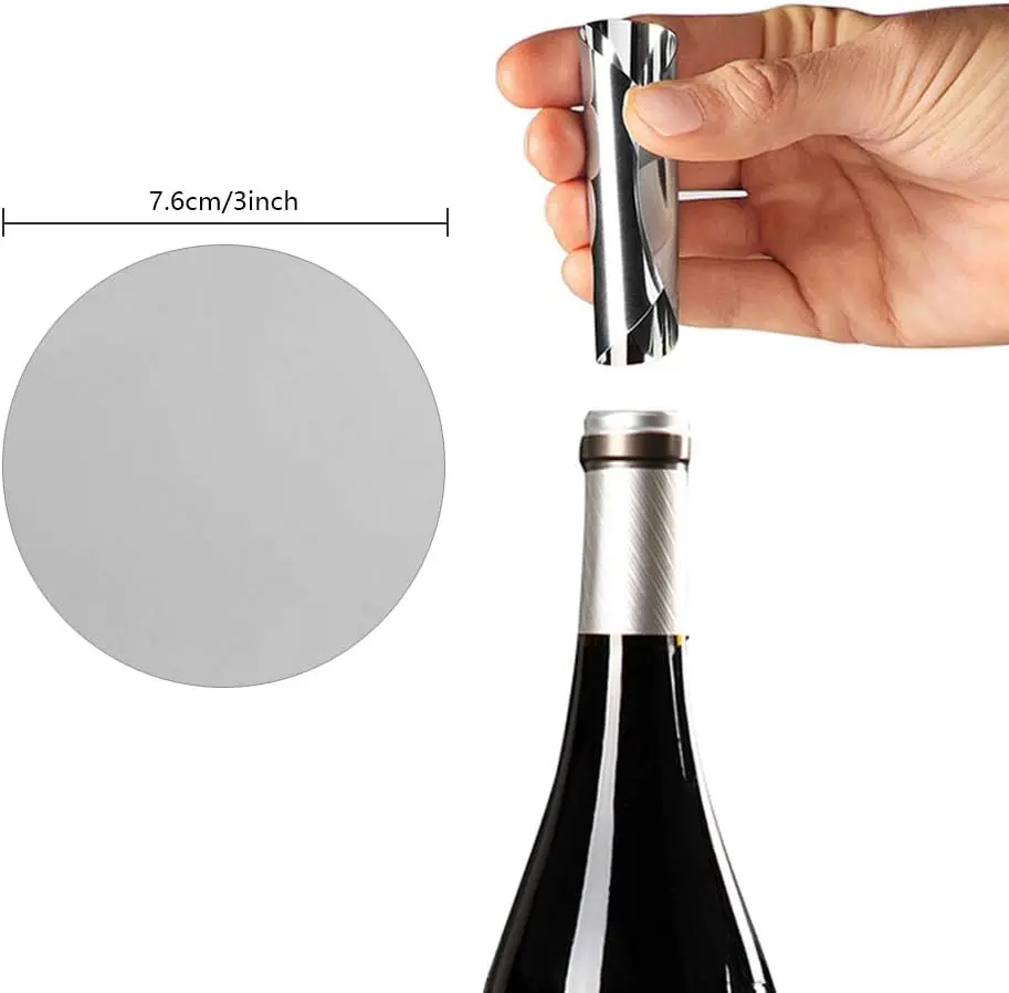Silver Aluminum Foil Wine Pourer 10/20pcs Foldable Flexible Reusable Mini Drip Stop