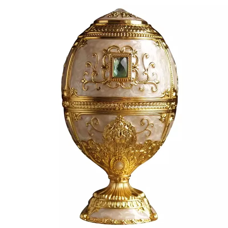 European Style Automatic Toothpick Box Decoration, Creative Gift, Toothpick Jar with Metal Egg Shaped Toothpick Barrel