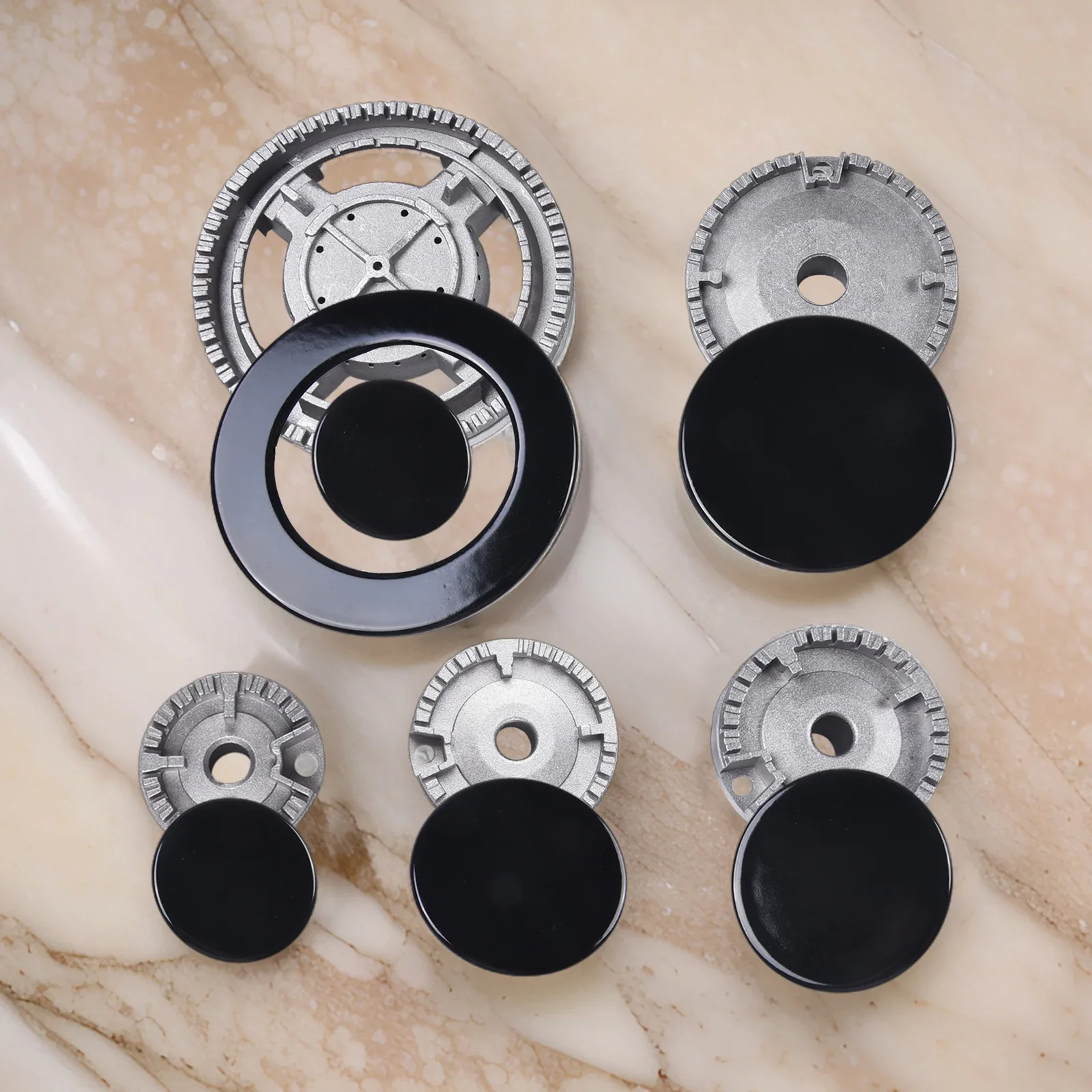 Upgrade Cooker Hat Set Oven Gas Hob For Kitchen For SABAF Stove Handles Lid Kit Iron Cover Flame Distributor Replacement Parts