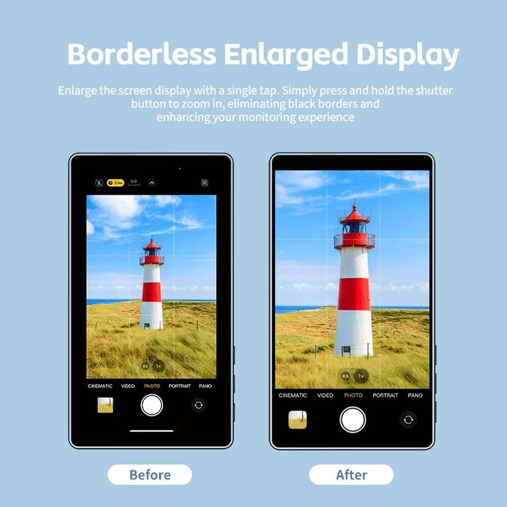 Smartphone Wireless Magnetic Monitor Screen For Smartphone Vlog Live Stream Video Recording Outdoor Selfie Assistanc