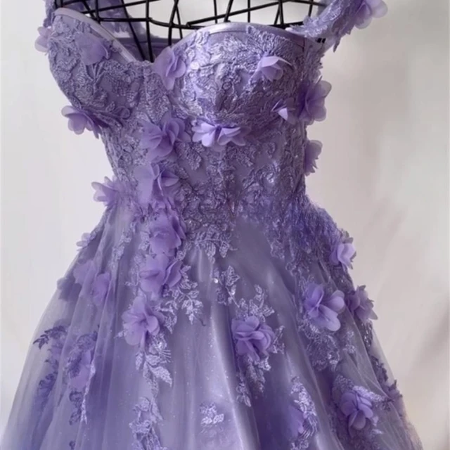Enchanting Purple Tulle Evening Dress: Timeless Beauty for Formal Occasions
