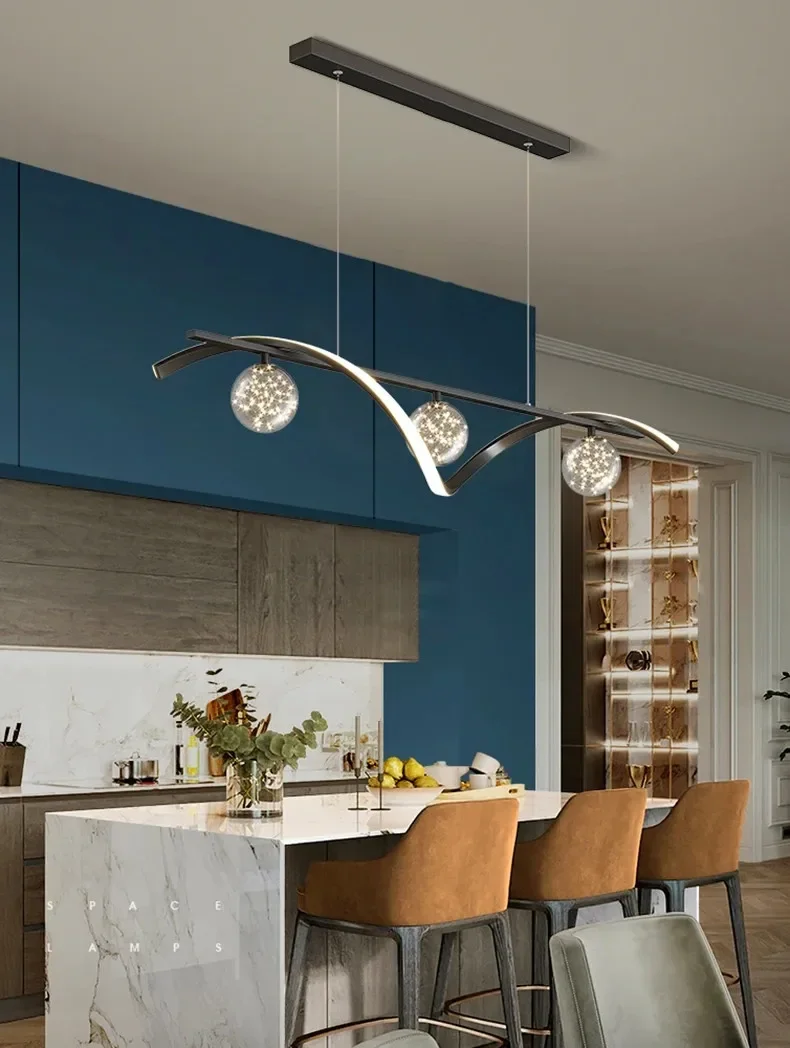 Description Picture 5 of itemModern Minimalist Led Pendant Lamps Dimming for Coffee Table Dining Room Kitchen Island Ceiling Chandelier Home Lighting Fixture