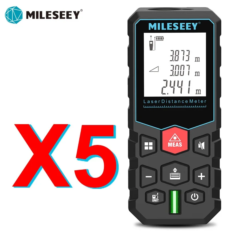 Mileseey Laser Distance Meter Electronic Roulette Laser Digital Tape Rangefinder Trena Metro Laser Range Finder  Measuring Tape