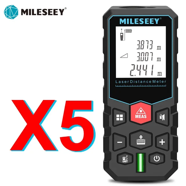 MiLESEEY-Medidor digital de distancia láser, telémetro eléctrico láser con precisión de +-2mm, modelo 1