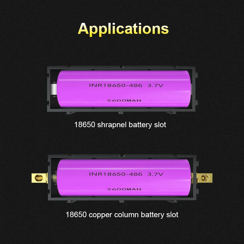 Splicable Solder-Free Battery Holder Battery Case 21700/18650 Lithium Battery Box Holder Electronic High-Current Copper Pillar