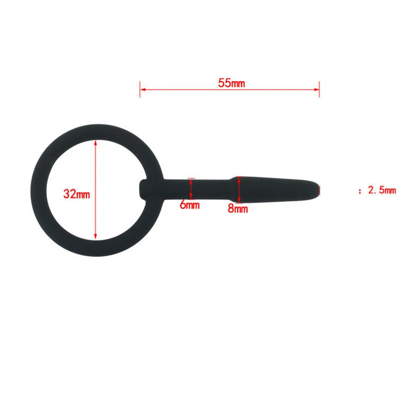 New Design Clear Beginner's Silicone Urethral Sound Penis Stretching Sex Toys Catheters Tube Penis Plug , Sex toys for men.
