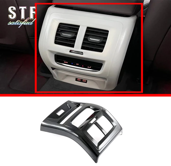 

Carbon Fiber Style Interior Rear Cup Holder Cover Trim For BMW X3 2022 2023 Car Accessories Stickers