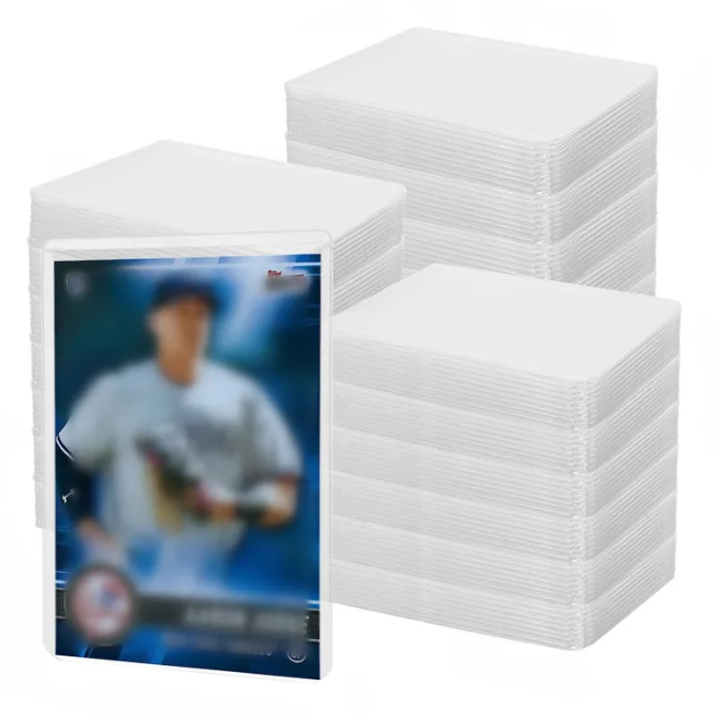 35Pt Top Loader Porta Carte Collezionabili Protettive Trasparenti Porta Carte Di Credito In Plastica Dura Per Carte Sportive Da Baseball