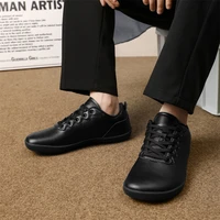 Oiaano Unisex Wide Toe Man Leather Black Shoes Woman Barefoot Leisure Sneaker Platform Zero Drop Light Breathable Working - Image 6