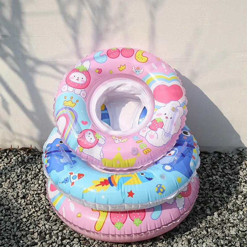 Inflatable Toys Kawaii Kuromi Swimming Ring Cartoon Cute Anti-rollover Kids' Floats Inflatable Baby Swimming Ring Kids Gift 3