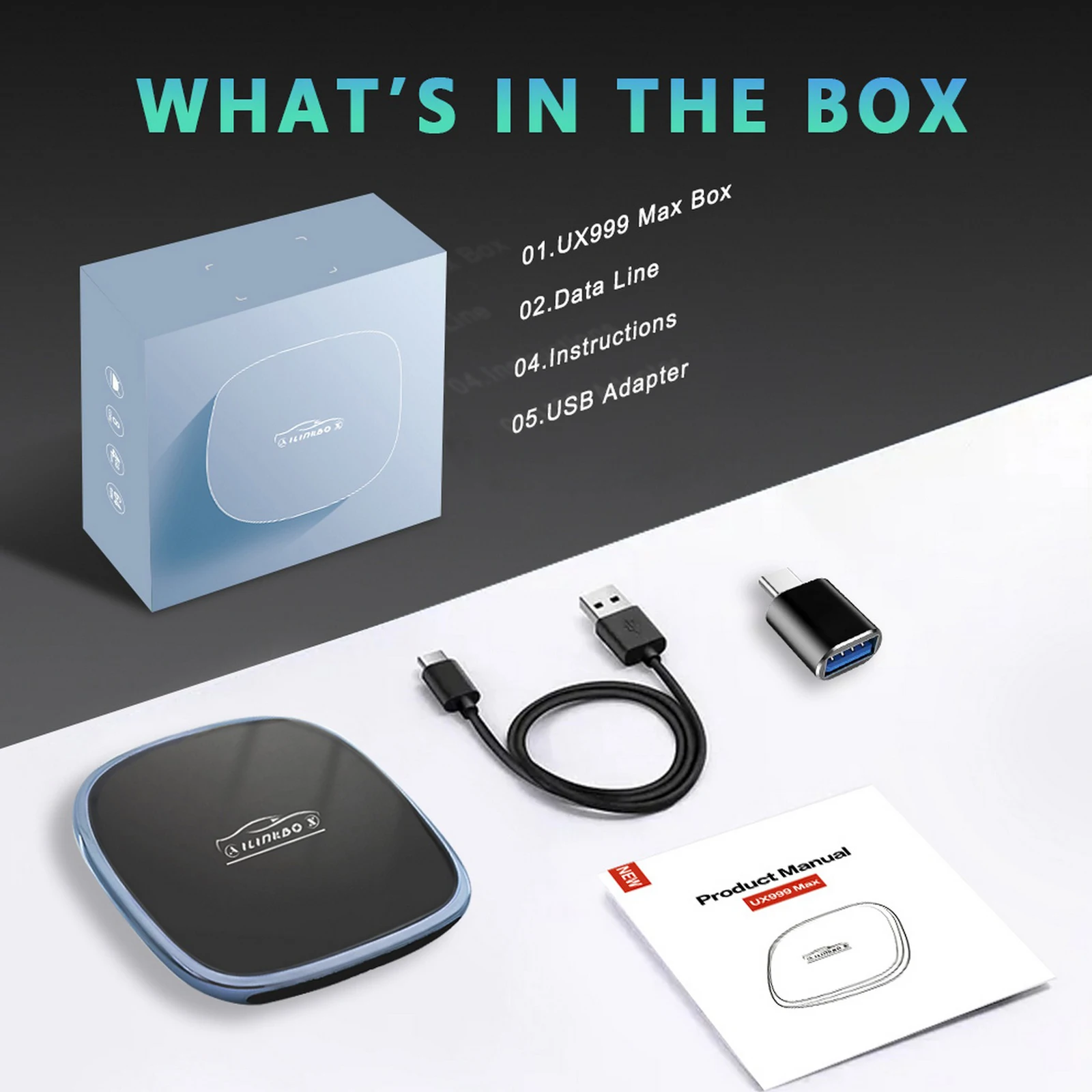 

CarPlay Ai Box Android OS 10.0 Netflix Youtube Wireless Android Auto Ailinkbox UX999Max 8Core For Mazda Toyota VW Benz Audi Ford