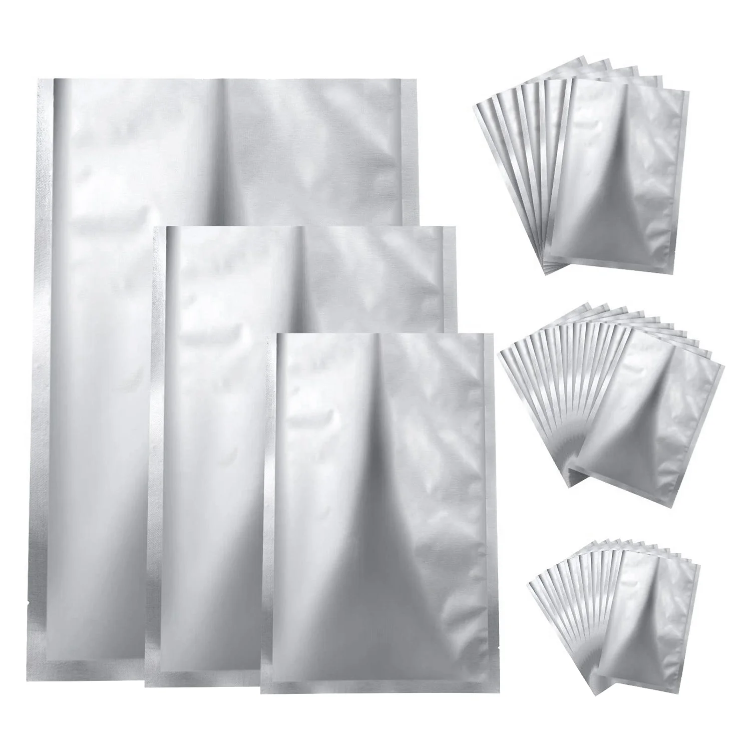 

25 Pieces 3 Sizes Mylar Aluminum Foil Bags,Foil Flat Heat Sealing Bags Storage Bags Pouch for Food Coffee Tea Beans