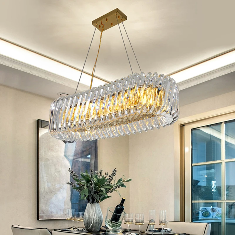 Runde Klar Glas Anhänger Lichter für Esszimmer Oval Lampen für Decke LED  Licht Leuchte Luxus Dekoration Wohnkultur - AliExpress