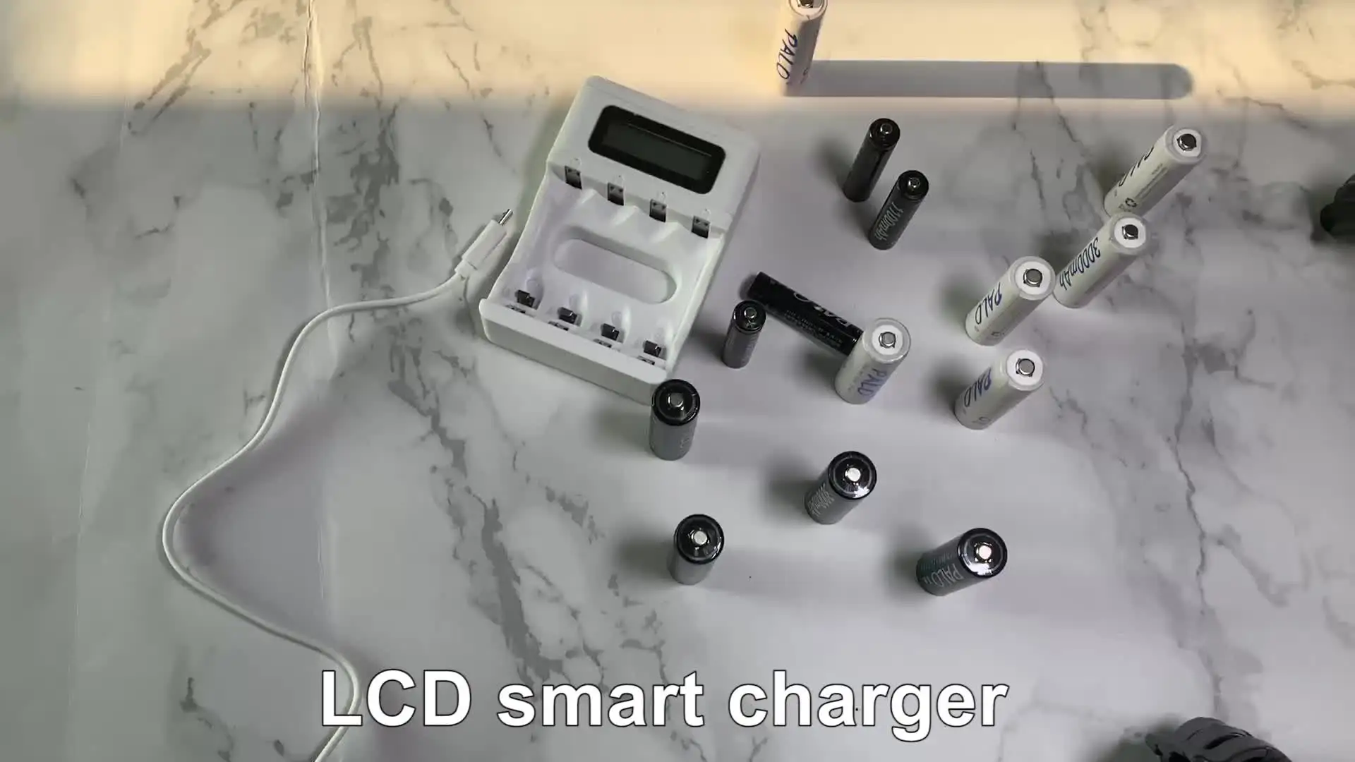 PALO NIMH перезаряжаемые батарейки AA 3000mAh + USB зарядное устройство