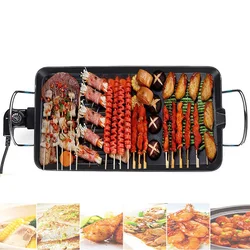 Deluxe Smokeless Non-Stick Teppanyaki Grill Plate for Indoor and Outdoor Cooking
