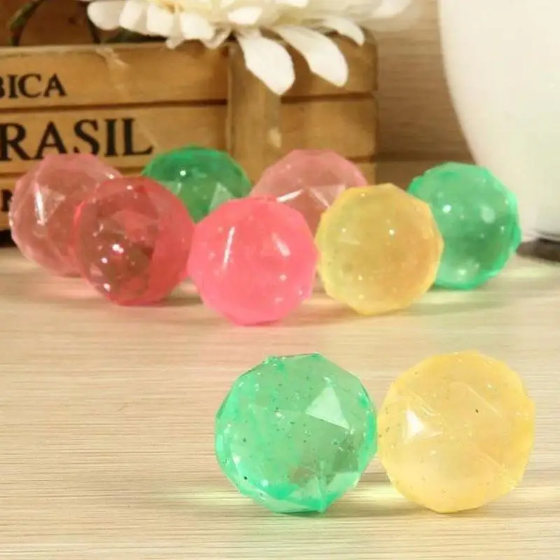 12pcs Funny Children Toy Ball Colored Bouncing Ball Rubber Outdoor Toys Kids Sport Games Diamond Elastic Juggling Jumping Balls 6