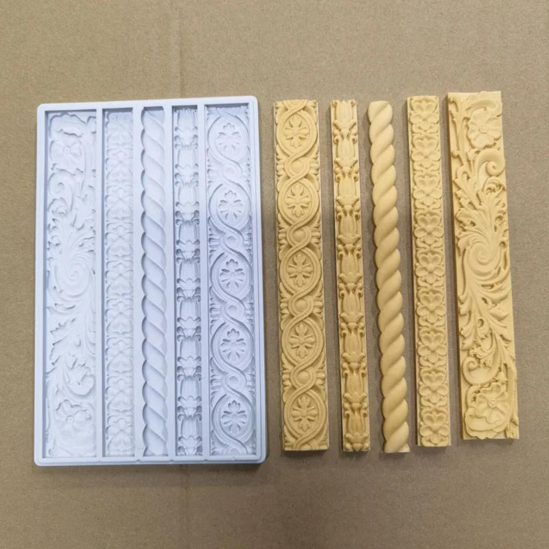 Embossed Twist Rope Modeling Silicone Mold Braided Pattern Cake Rim Decoration DIY Cake Baking Tool Strip Lace Decoration Molds
