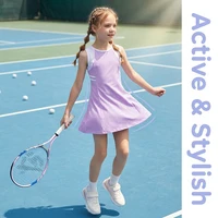 Robe de tennis sans manches à col rond et blocs de couleur pour adolescentes (13-16 ans) avec bandes latérales, idéale pour l'école, le sport et les loisirs en extérieur 3