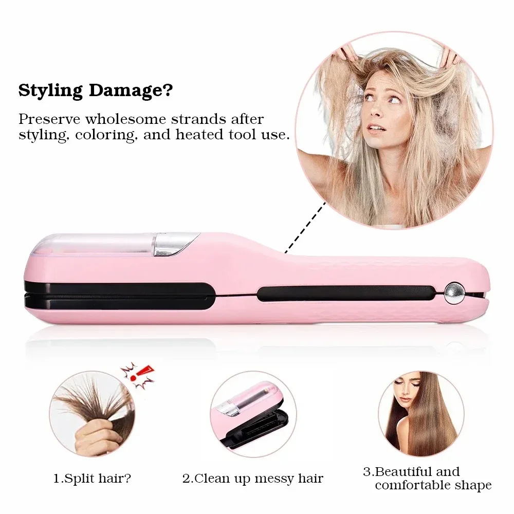 Rechargeable Cordless Split Hair Trimmer, Hair Split Ends Trimmer, Remover Damaged Hair, Repair Hair Care TreatmentColor 4