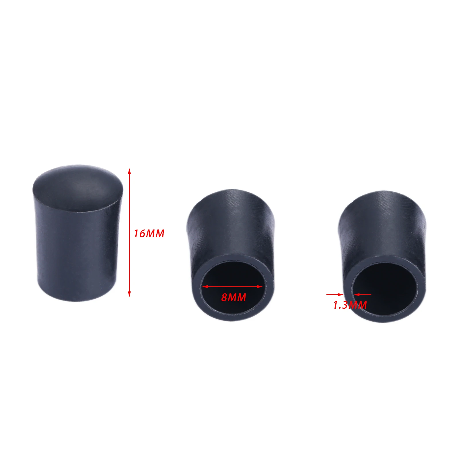 Bouchons D'extrémité Ronds En Caoutchouc PVC - Pour Tubes Acier/plastique - Lot Multicolore Neuf