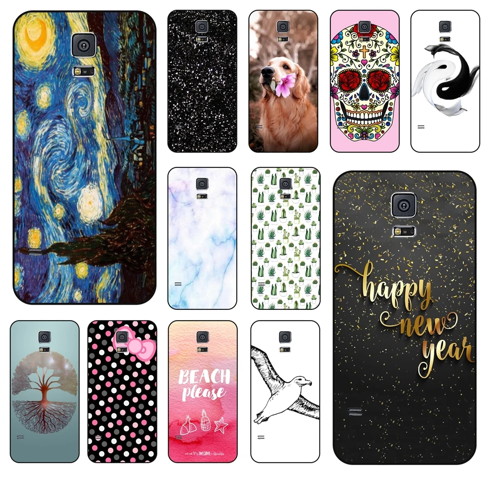 Per Galaxy S5 Black Funda Tpu Shell Pretty Landscape Per Galaxy S5 Light Cell Phone Cover Fundas Soft Cool Best Cover Case