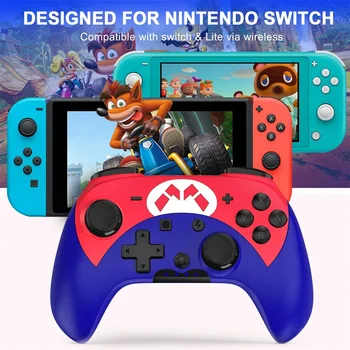 NE Wireless Switch Pro Controller Game Control Bluetooth Gamepads with 6-Axis Gyro/Turbo/Joystick for Nintendo Switch/Lite/OLED 2