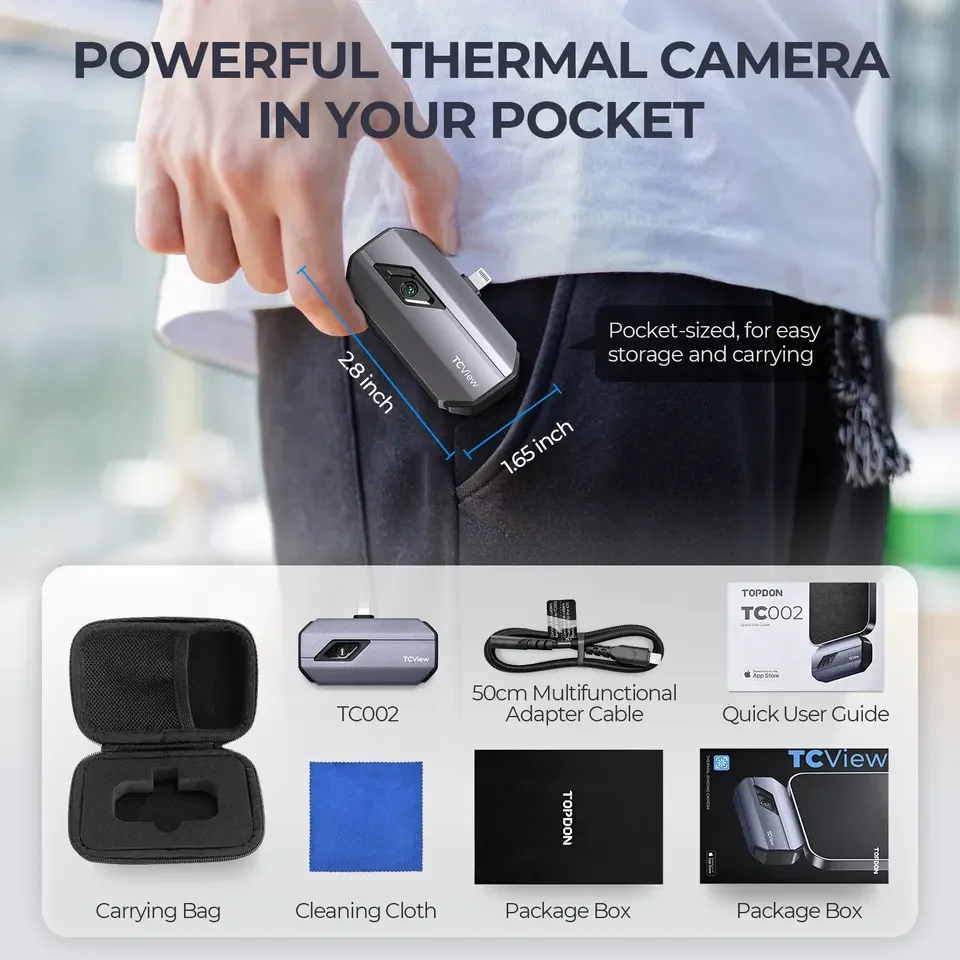 TOPDON TC002C Thermal Camera For IOS TYPE C 256 X 192 IR High Resolution Infrare
