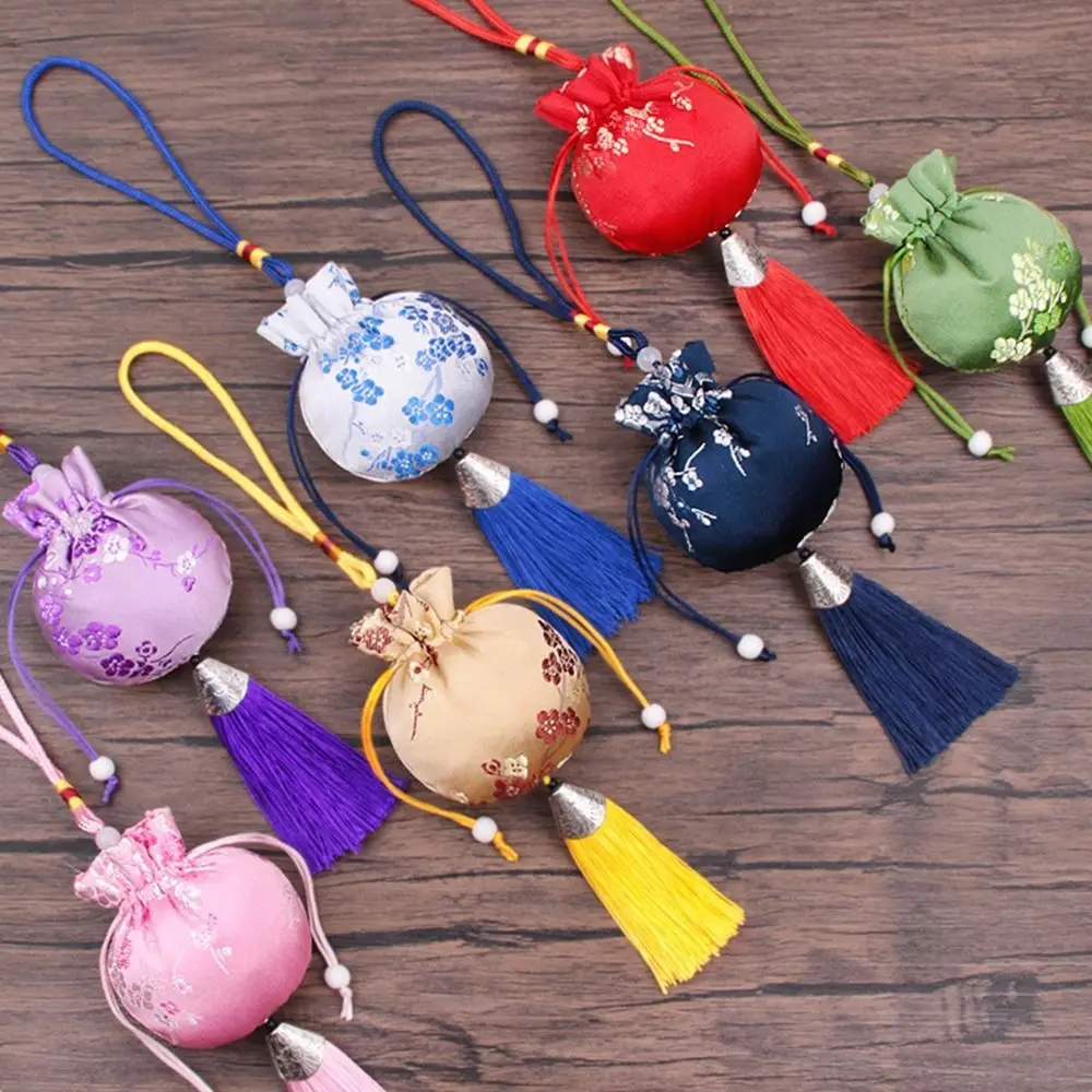 Dragon Boat Festival Sachet Plum Flower Pattern Pouch Hanfu Decoration Brocade Ethnic Style Jewelry Storage Bags Graduation Gift