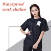 Pet Dog Grooming Work Clothes Pet Groomer Waterproof Uniforms Short Sleeved Apron Anti Hair Smock Pet Hospital Gown Pants Y0516 1