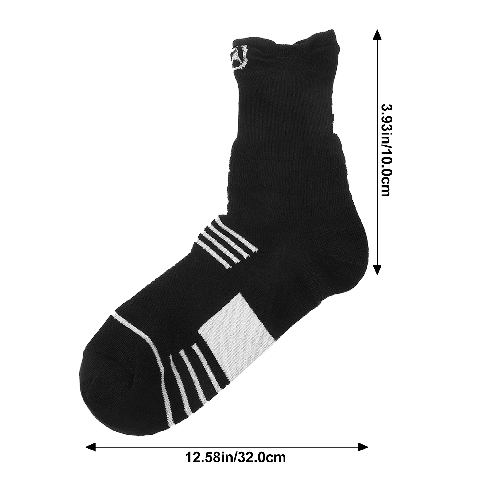 

2 Pairs Basketball Socks Running Plantar Fasciitis Outdoor Soccer Polyester Man Short