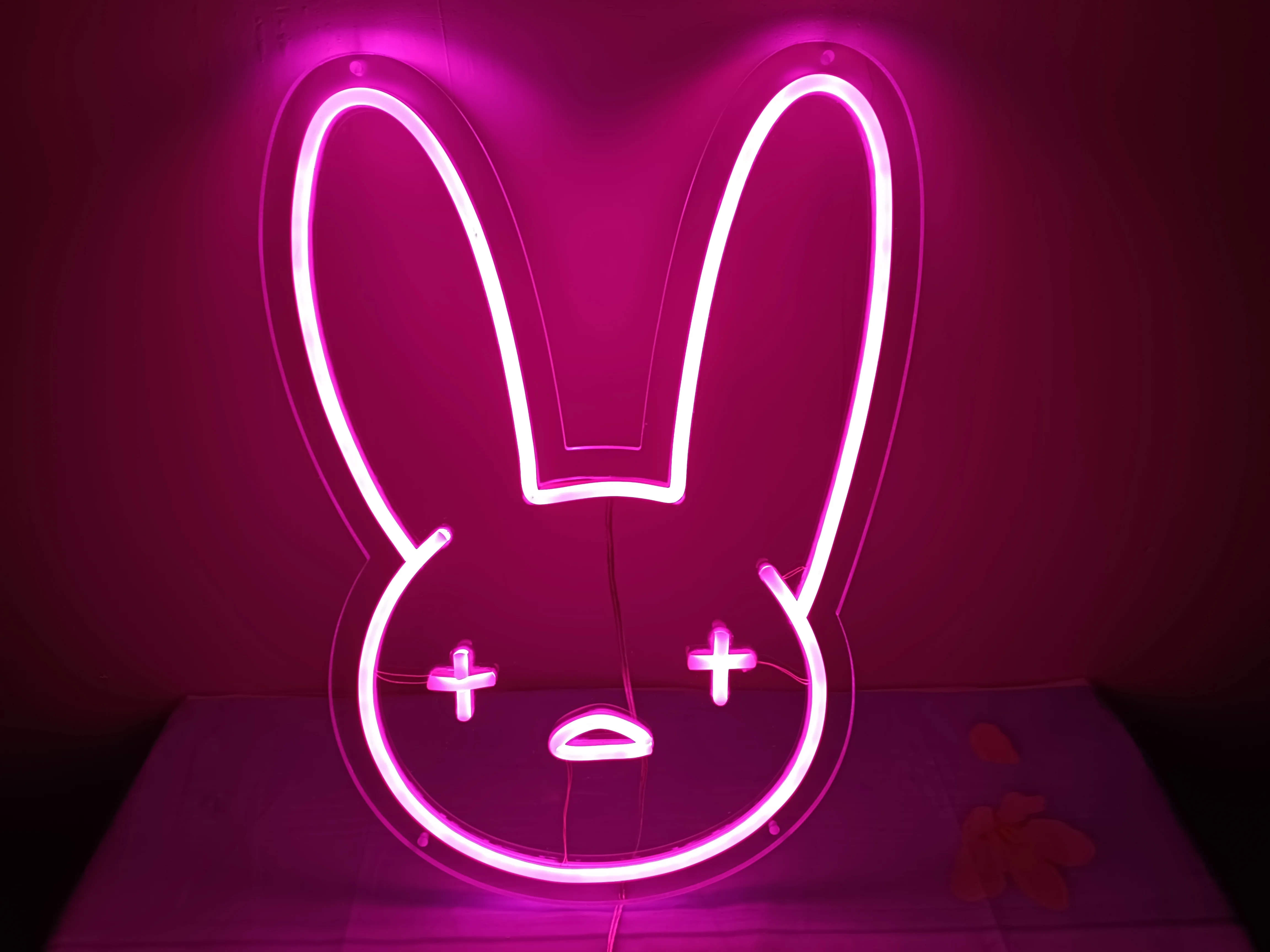 

Led Aesthetic Cute Bad Bunny Neon Flex Light Sign For Home Room Wall Decor Kawaii Anime Bedroom Decoration Mural Outdoor