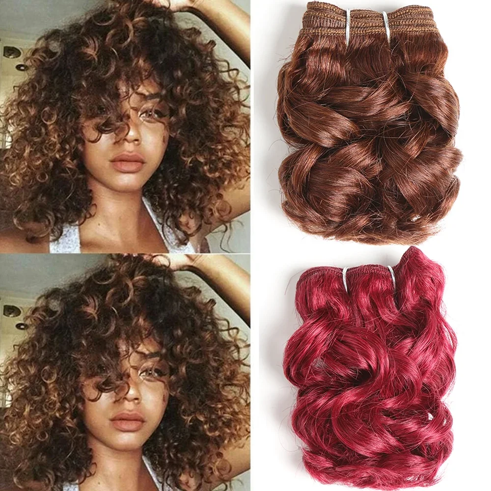 3PCS /Lot Curly Wavy Human Hair Bundles Brazilian Human Hair Weave Bundles Curly Extensions human hair extensions human hair bundles