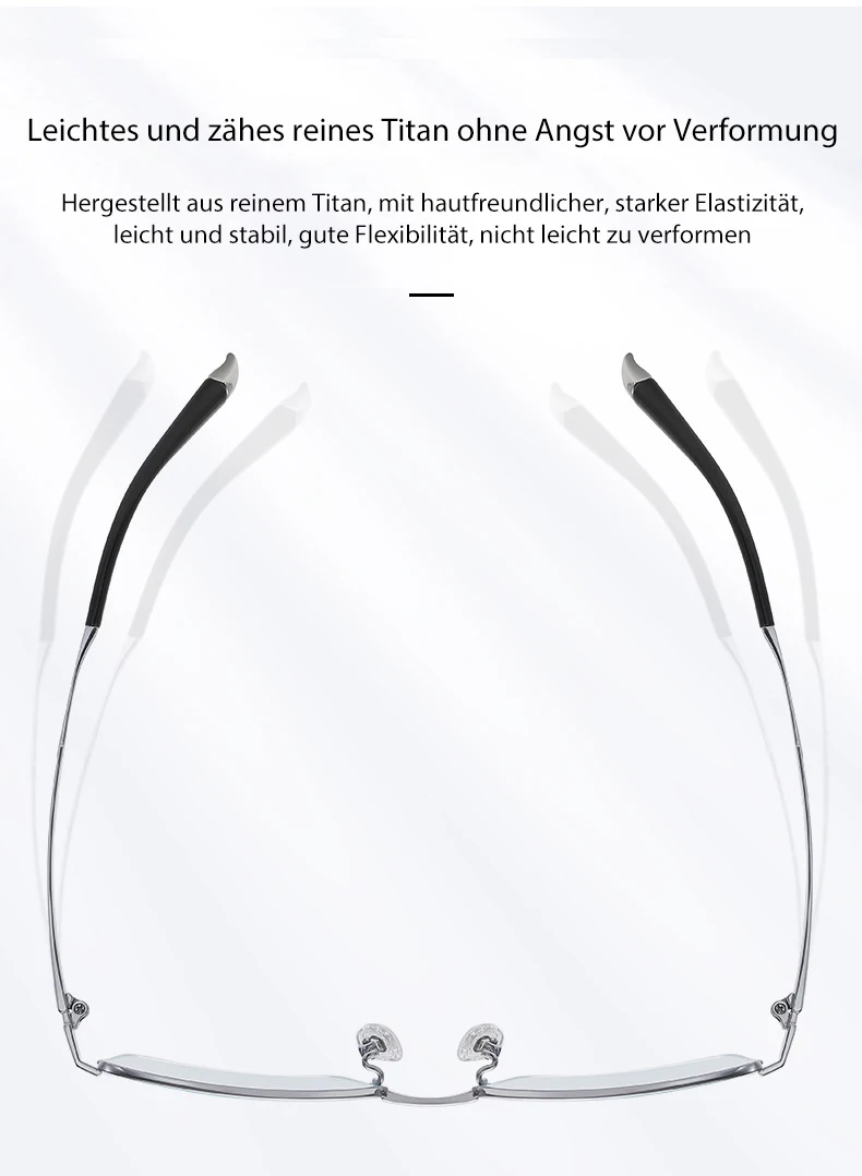Männer Reinem Titan Optische Verordnung Brillen Halb Rand Brillen Rahmen Männlichen Business Stil Hohe Qualität Neue PT907 – Detail 9