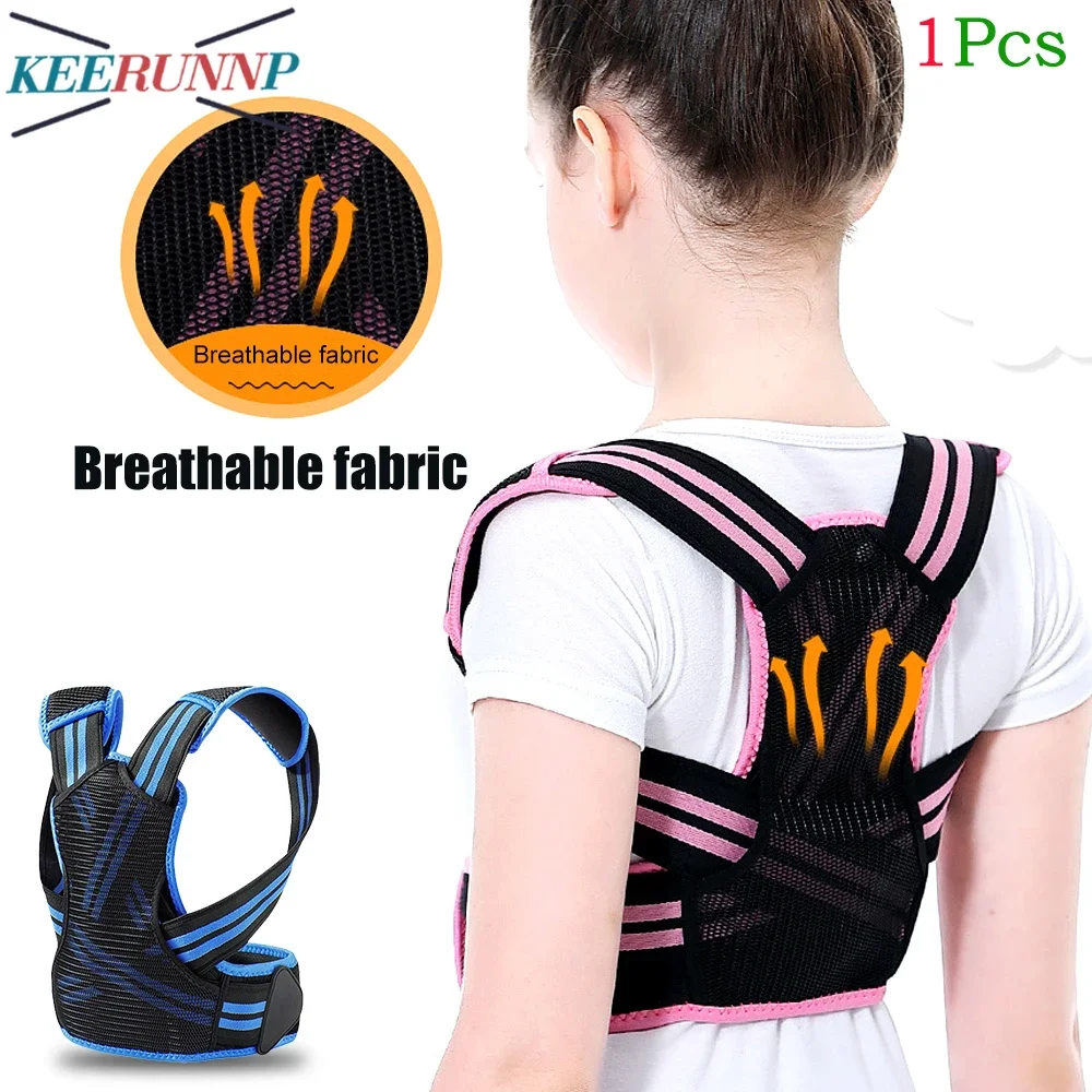 

1Pcs Professional Posture Straightener for Kids,Adjustable Upper Back Posture Brace for Teens Spinal Support to Improves Slouch