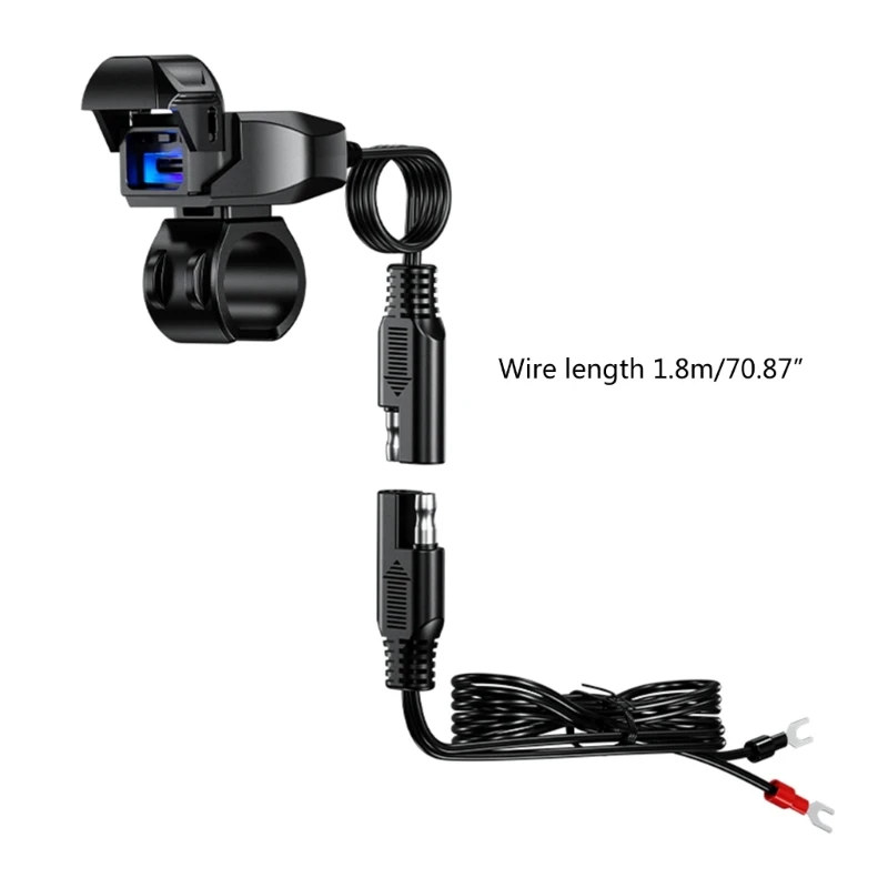 

Motorcycle Vehicle-Mounted Waterproof Adapter Type-C Port
